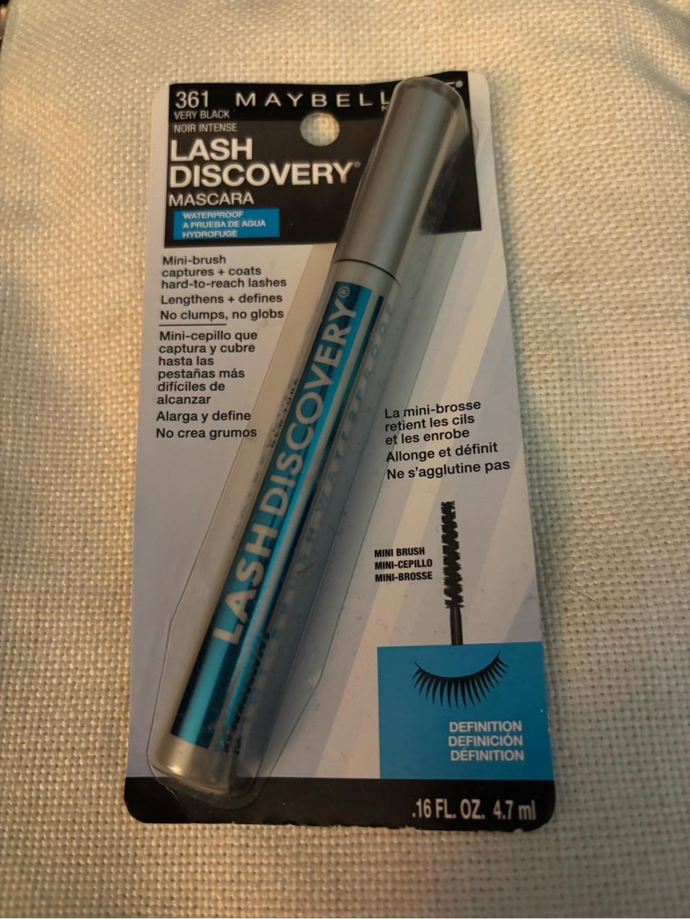 NEW! Maybelline Lash Discovery Mascara Waterproof - Very Black